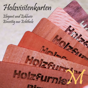 MoManufaktur Titelbild Holzvisitenkarten Einseitig