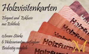 MoManufaktur Holz Visitenkarten 0,6mm