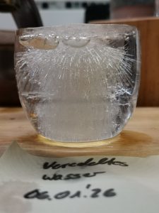 Veredeltes Wasser - Testreihe Wasser zu Eis - MoManufaktur - Water Systems - 06.01.2025
