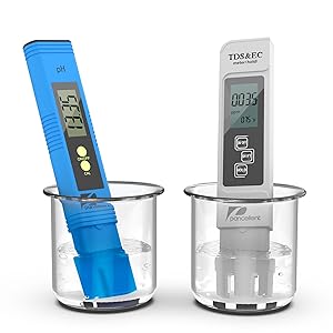 Pancellent PH Messgerät, PH TDS EC und Temperatur 4 in 1 Set, Wasserqualität Tester(ATC) für Trinkwasser/ Schwimmbad/ Aquarium/ Pools, Leitwertmessgerät mit hoher Genauigkeit und LCD Display (Blau) – Bild 3