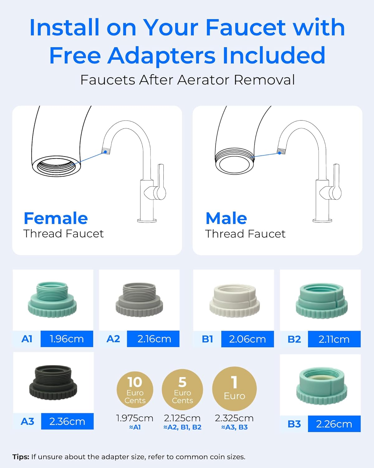 Wasserfilter Wasserhahn, Filterlebensdauer-Reminder, Kohleblock Wasserfiltersystem, Leitungswasserfilter, Entfernt Chlor, Schwermetalle und Schlechten Geschmack – Bild 6